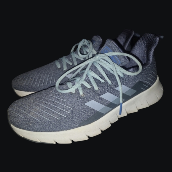 adidas Shoes - Adidas Women's Asweego Ash Grey & True Blue Running Sneakers - Size 9.5